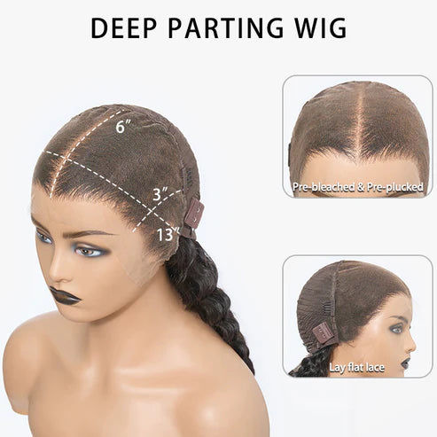 Glueless HD 13x6 Frontal Lace Wig Deep Wave