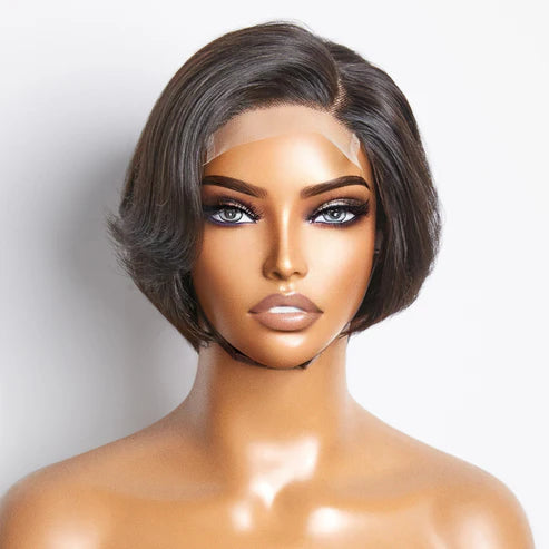 4x4 Side Part Lace Closure Bob Wig Straight