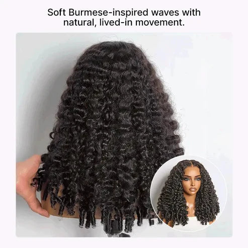 Glueless 13x6 3D Cap Pre-bleached Lace Frontal Wig Burmese Curly