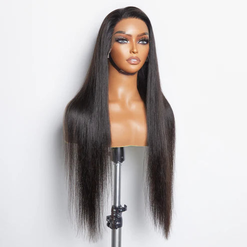 Glueless 13x6 Lace Wig 3D Cap Pre-bleached Lace Front Wig Straight
