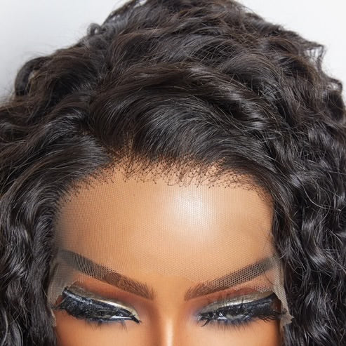 Glueless 13x6 Lace Wig 3D Cap Pre-bleached Lace Front Wig Water Wave