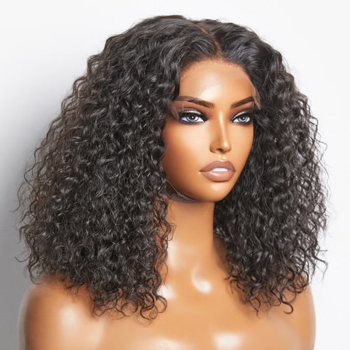 Glueless 5x5 Lace Closure Bob Wig Water Wave