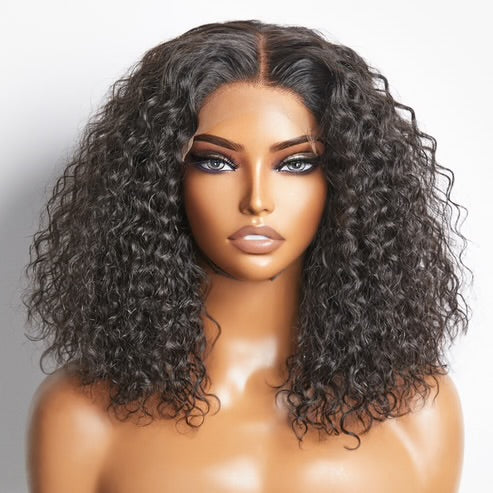 Glueless 5x5 Lace Closure Bob Wig Water Wave