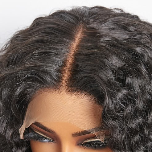 Glueless 5x5 Lace Closure Bob Wig Water Wave