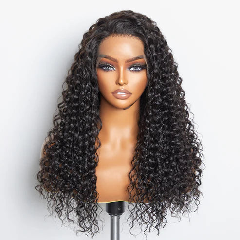 Glueless 13x6 Lace Wig 3D Cap Pre-bleached Lace Front Wig Water Wave
